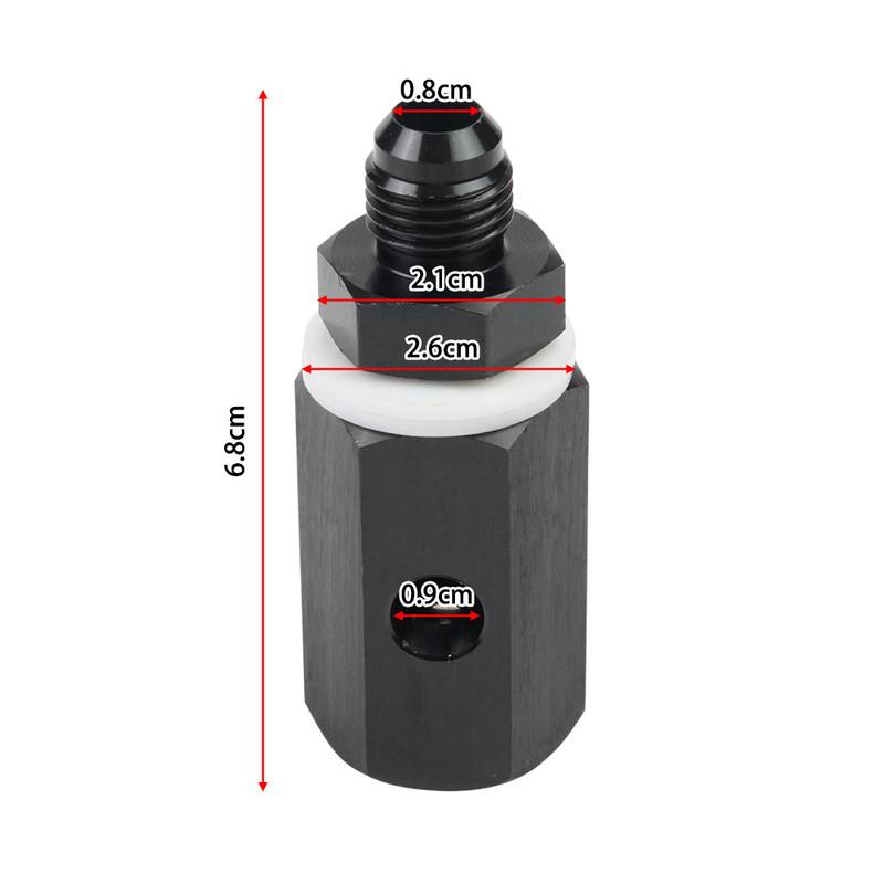 AN6 AN8 AN10 Aluminum Male Fuel Cell Tank Roll Over Exhaust One-way Valve Fuel Vent Valve Joint Black TF-1132