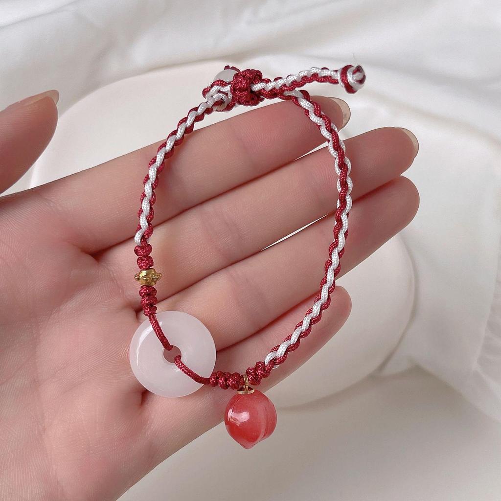 Beautiful Korean Beaded Hetian Jade Bracelet - Versatile Pearl Jewelry for Women