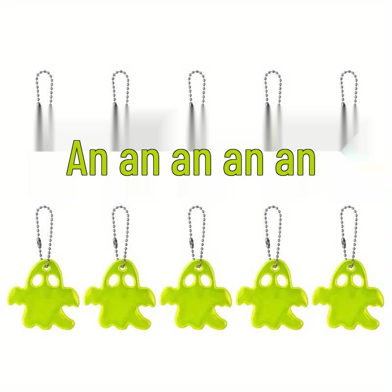 Halloween Ghost Reflective Pendant Keychain & Backpack Charm