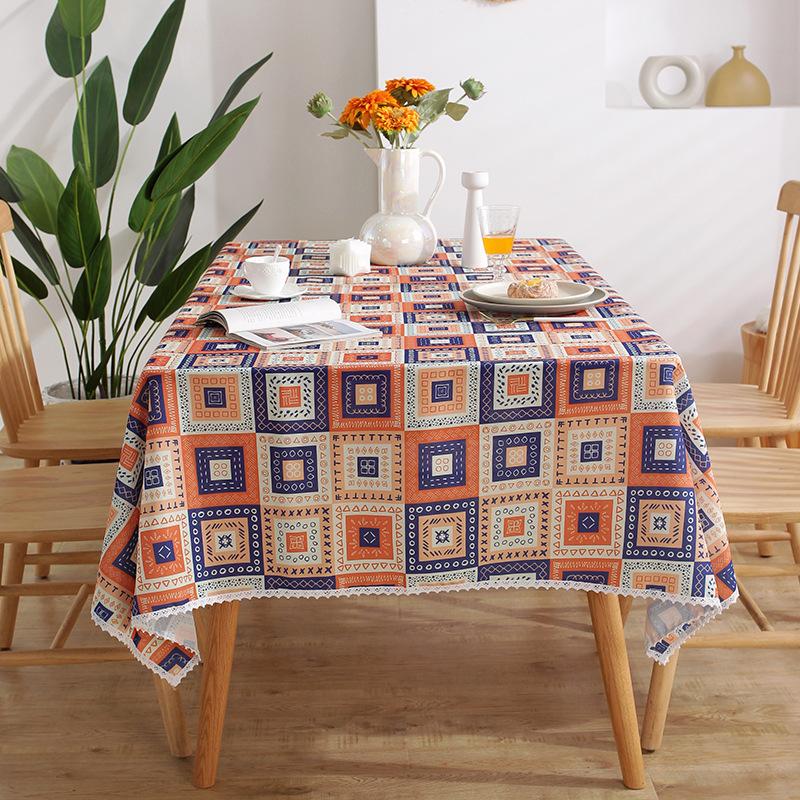 Henggang Pastoral Print Table Cloth Home Restaurant Rectangular Table Cloth Book Tablecloth Fabric Tablecloth