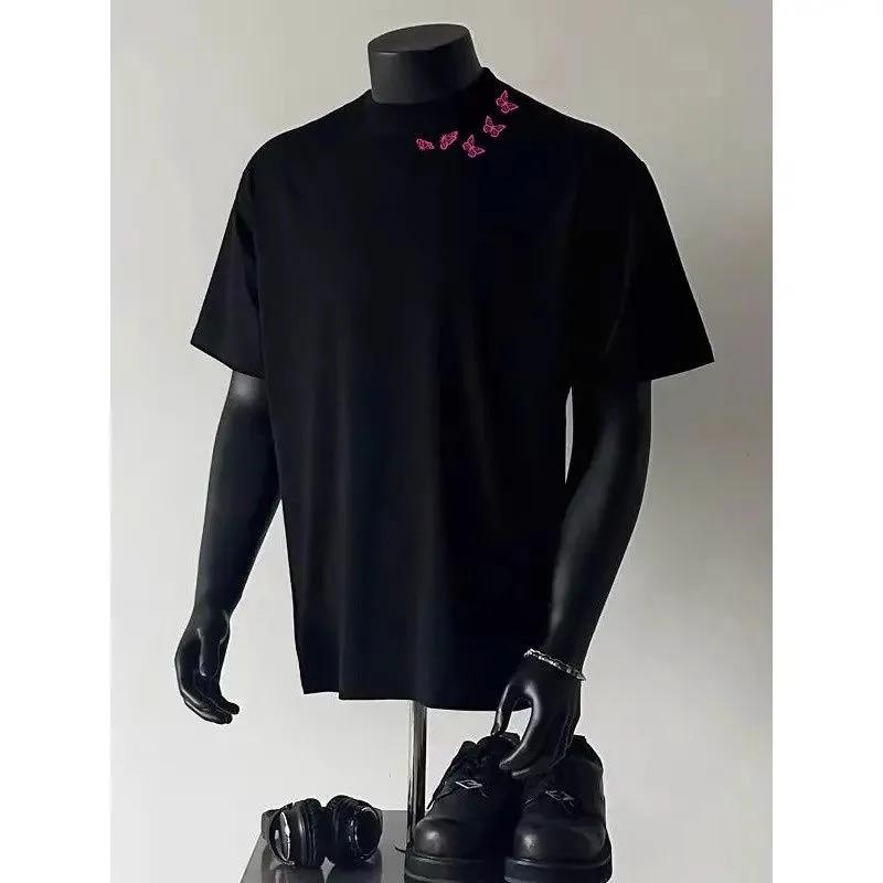 Men White Heavyweight Cotton Oversized Crew Neck T Shirt