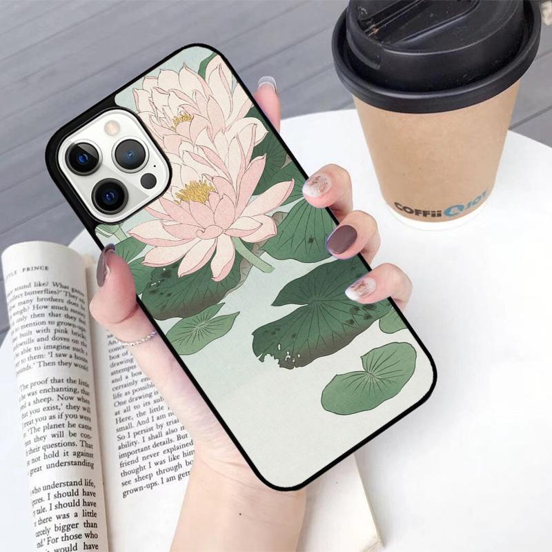 Flower Lotus Mobile Phone Cases Cover For iPhone 17 Air 16 15 14 12 13 11 Pro MAX apple Plus Coque