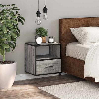 Wall Mounted Nightstand Gray Sonoma 40x31x39.5 Cm