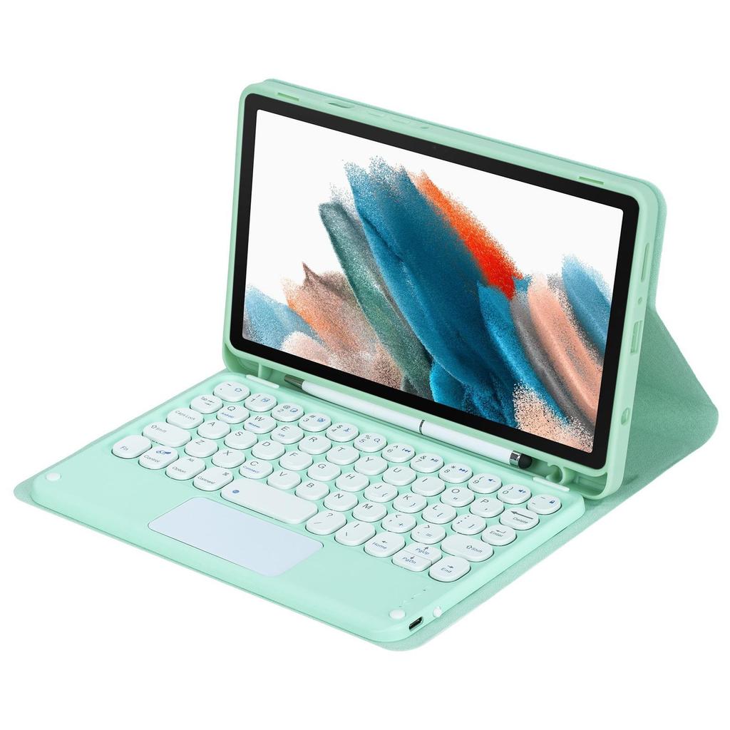 Compatible with Samsung Galaxy Tab A11: Case with Pen Slot & Round Cap Bluetooth Keyboard for 8.7-inch Tablet.