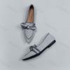 Women's Boat Shoes Spring Autumn Breathable Knitted Soft Sole Flat Shoes Casual Lightweight Large Size Pointed Low Heel Shoes