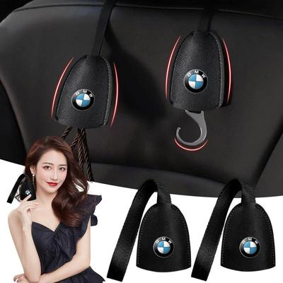 1/2 Stück Leder Auto Sitzlehnenhaken Tragbarer Hängebeutelständer Für E30 E34 E36 E39 E46 F10 F13 M Performance X1 F48 X3 X4 X5