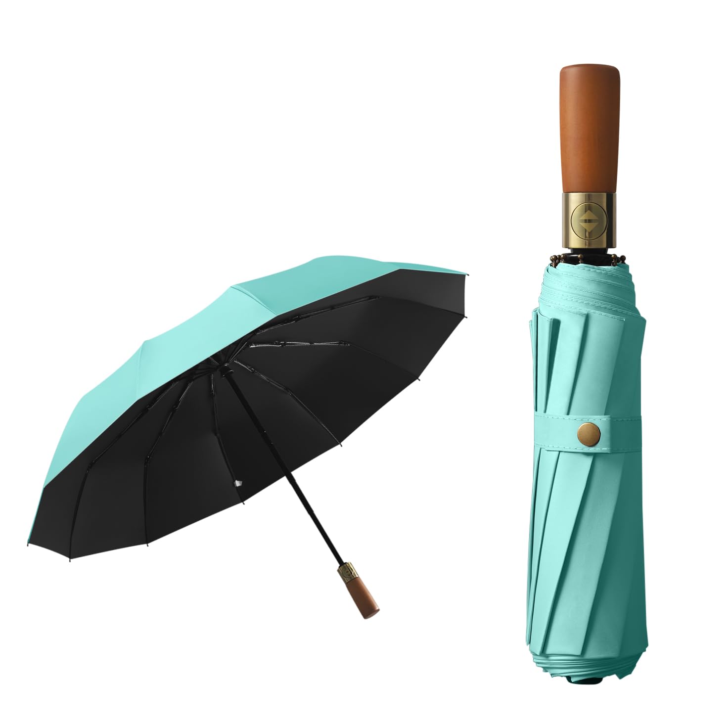 

складной зонт с автоматическим открытием и большим прочным деревом для мужчин 12 спиц и защита от УФ-лучей Идеально подходит для любой погоды, включая дождливую и сильный дождь