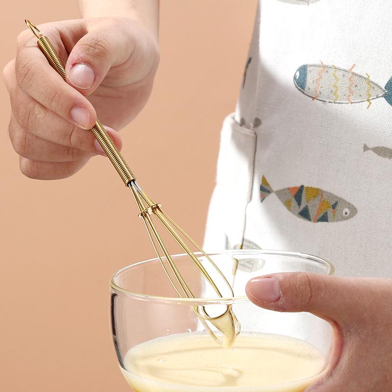 Cream Whipper Four-color Fine Steel Wire Hanging Storage Reinforcement Ring Small and Exquisite Kitchen Tools Mini Egg Beater