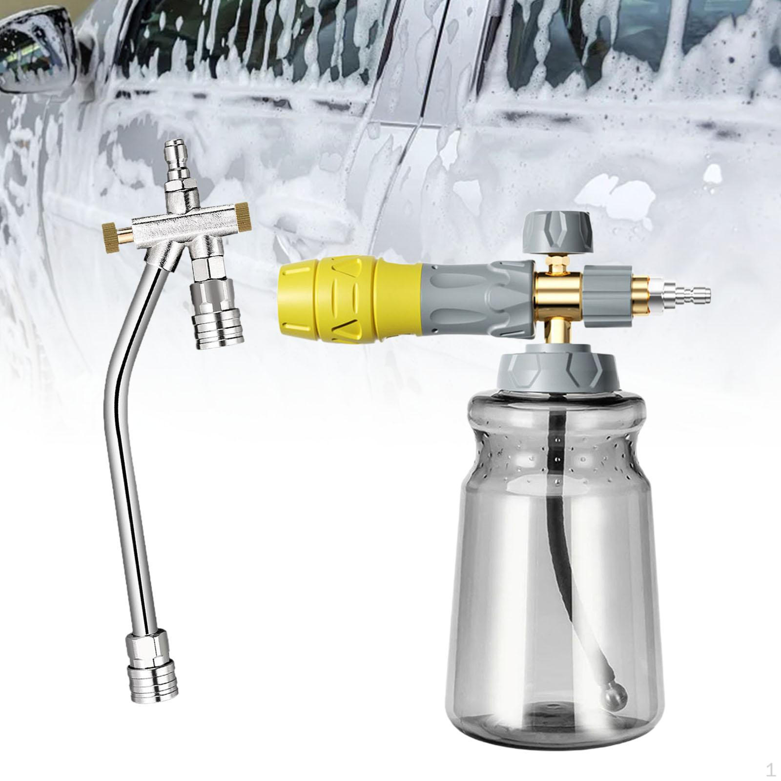 

Мойка под давлением Распылитель пены 1/4 Быстрый разъем Портативная бутылка с пеной емкостью 1 литр для автомобиля without Nozzles