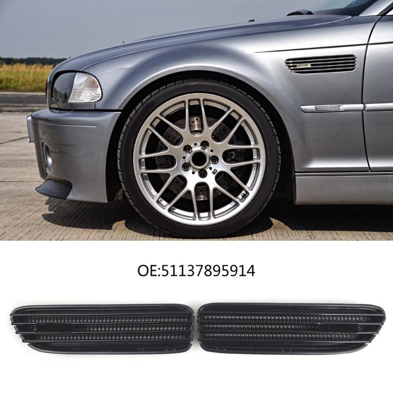 Impact Resistant Vehicle Exterior ABS Front Bumper Protector Side Grill Fenders Vent Guard Suitable for E46 51137895914