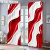 2pc    Window Drapes red Striped Versatile Polyester  Without Electricity Festive Backdrops Use for Holiday Portraits and