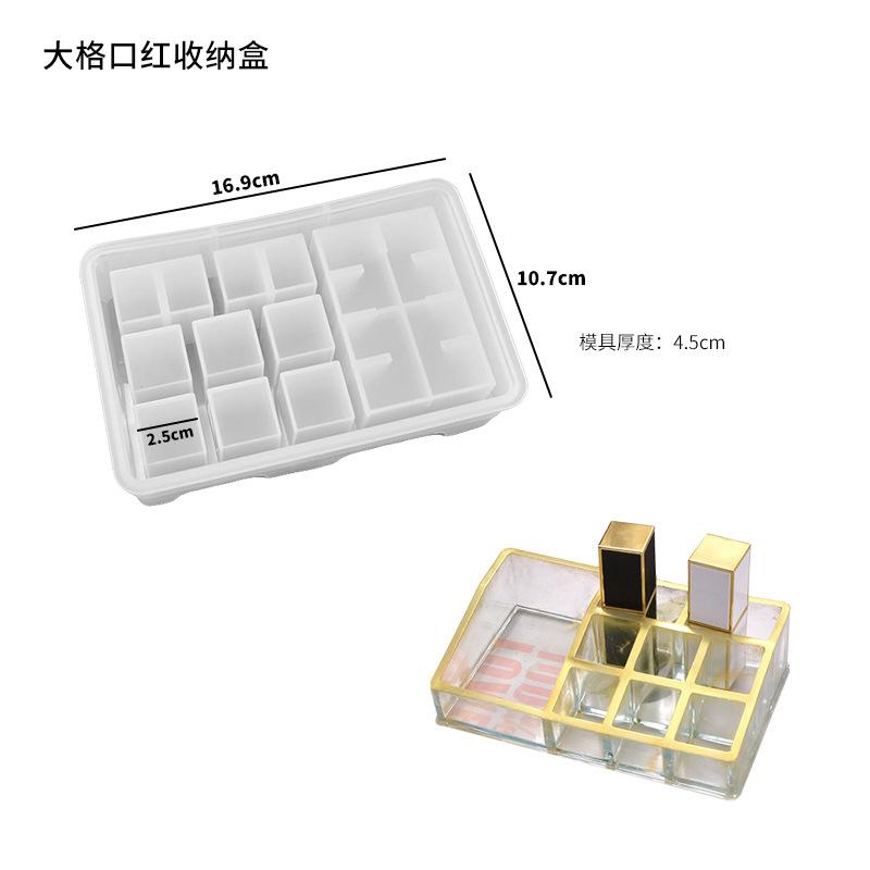 

WTEMPO Spring Summer Ice Cube Making Mols DIY Silicone Epoxy Resin Mold Multi-Slot Organizers Casting Molds 2pcs