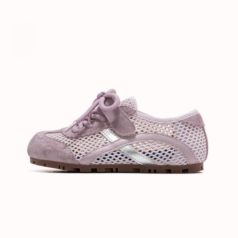 Kids Breathable Mesh Hook Loop Casual Flat Sneakers 26