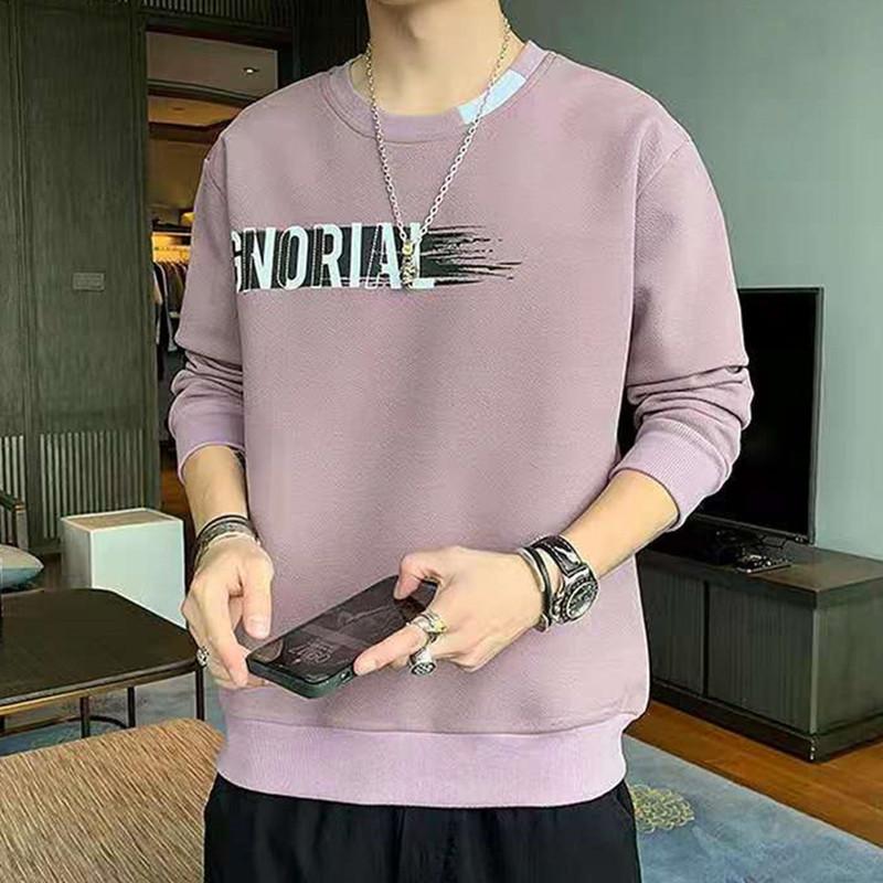 New Style Sweater Men'S Spring And Autumn Men'S Long Sleeved T-Shirt Pullover Round Neck Casual Bottoming Shirt Youth Trend Men'S Top