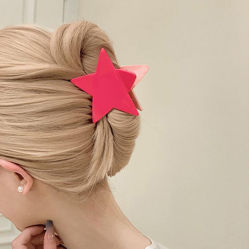 Trendy Cool Shiny Star Hair Clips Claw Y2K Accessories Punk Irregular Pentagram Women Girl Hairpin Party Hair Accessories