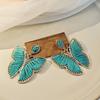 Bohemian Handmade Woven Earrings with Butterfly Design for Women, Vacation Style