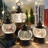 Christmas Decorative Music Box With LED Light Crystal Ball Santa Tree Figurine Home Tabletop Holiday Display