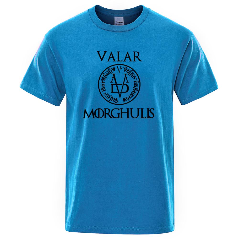 Summer Men's T-Shirt A Song of Ice and Fire T Shirt Valar Morghulis Printed Shirts Men Casual Tee Tops Plus Size Streetwear