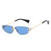 Luxury Frameless Oval Women Sunglasses Retro Brand Thin Frame Design Punk Personality Leisure Men Sun Glasses UV400