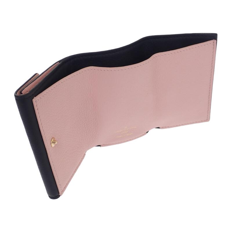 LOUIS VUITTON  M80984 Tri-fold wallet Noir/claim Grain Calfskin Leather Women