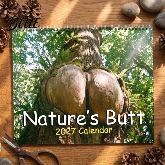 Efficient Time Management with Birthday Calendar 12-Month Butt Wall 2027 Funny Humorous Planner Christmas Gift