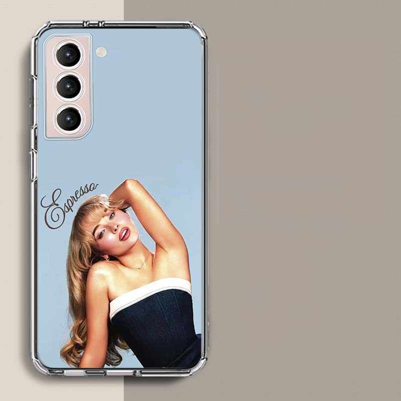 Singer S-Sabrina Carpenter Phone Case For Samsung Galaxy S25 Edge S24 S23 FE S21 S20 S10 Plus S22 S26 Ultra Cover Clear Cases TP