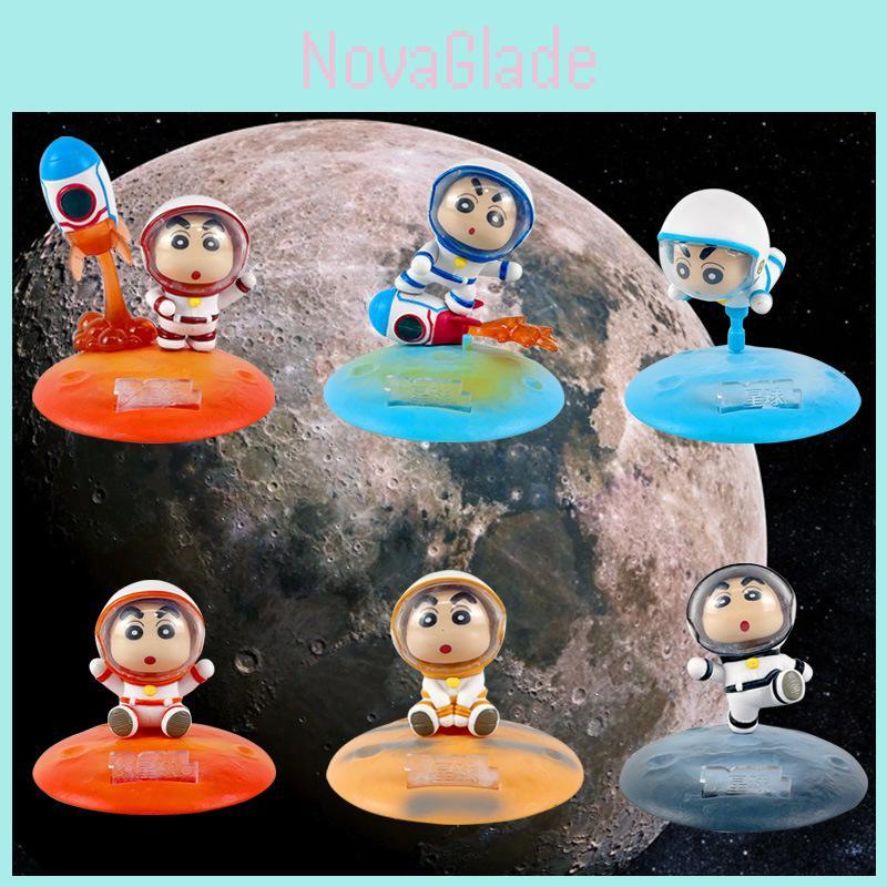 Adorable 6 Piece Space Themed Pvc Figure Set Featuring Cartoon Character Models
