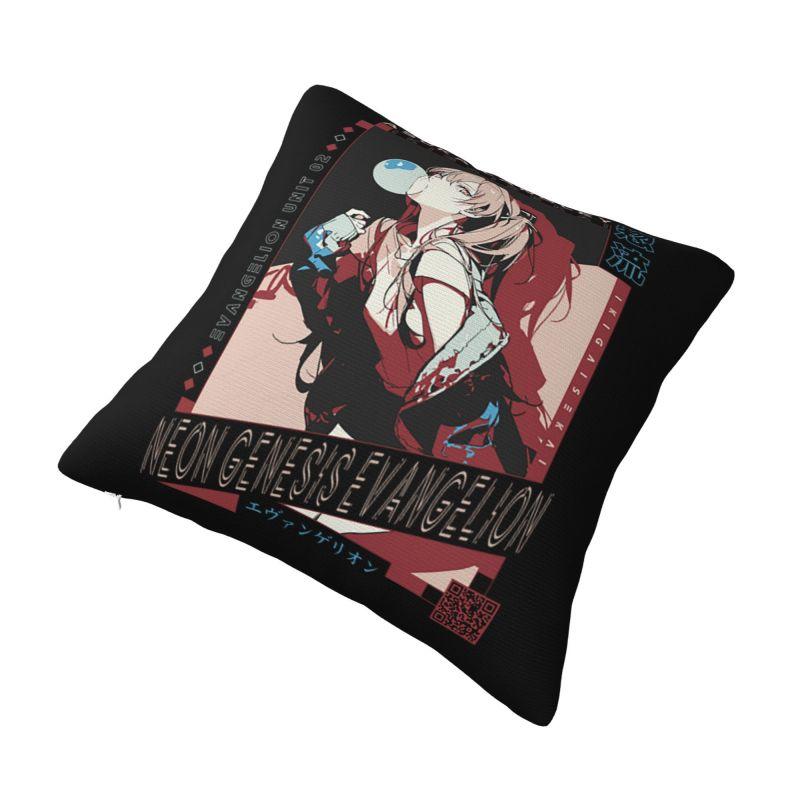 Custom EVA Evangelions Anime Cushion Cover 40x40cm Harajuku Manga Soft Modern Throw Pillow Case