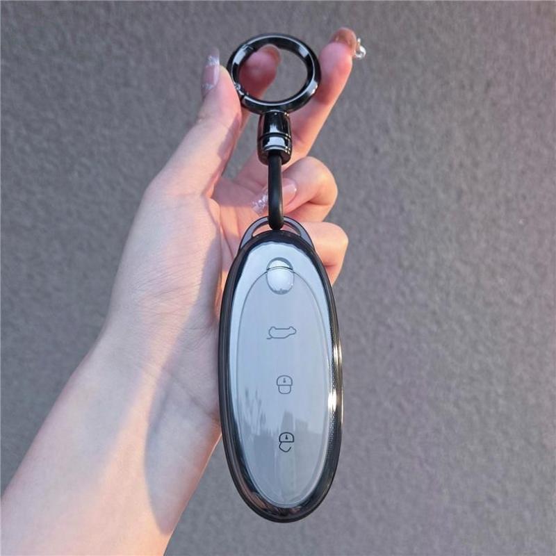 For Dongfeng Nammi 01 Car Key Case Cover Tpu Shell Remote Cover Shell Keychain Ring Housing Holder Fob Bag Car Styling