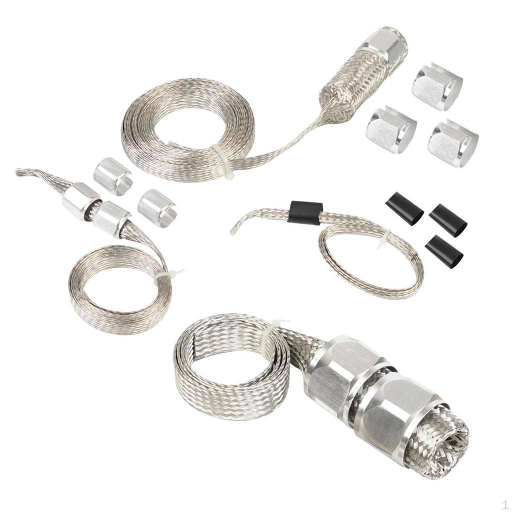Braid Hose Sleeving Kit 8092 Easy Installation Decoration Wear Resistant Stainless Steel Aluminum