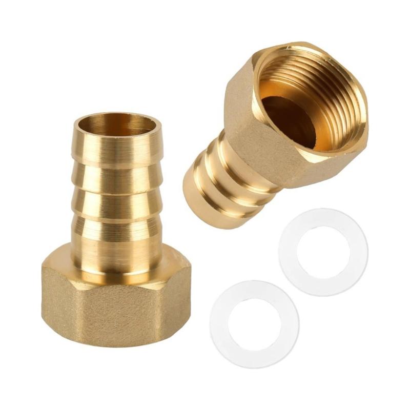 

Brass Threaded Hose Fitting 3/4 Inch Hexagonal Grip Double Rubber Seals Corrosion Resistant For Garden Irrigation And Plumbing Systems 2 Pack 1
