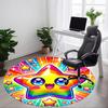 1pc Rainbow Star Decorations Chair Carpet for Office, Soft, Non-Slip Polyester Mat, Office, Living Room, Bedroom, Durable Polyester Yy251207091