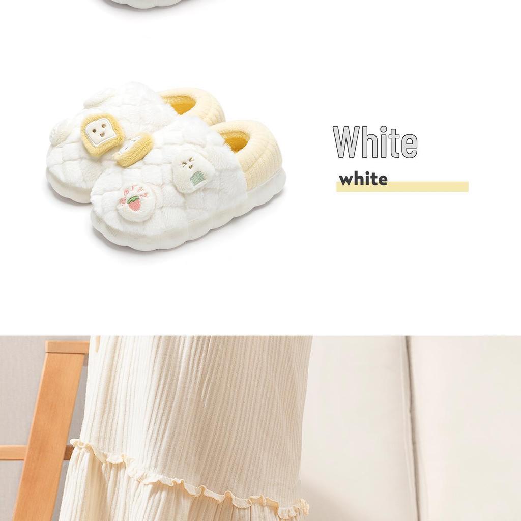 Jieliya Niedliche Onigiri Winter 2025 Indoor Rutschfeste Dicksohlige Baumwollpantoffeln für Damen und Herren