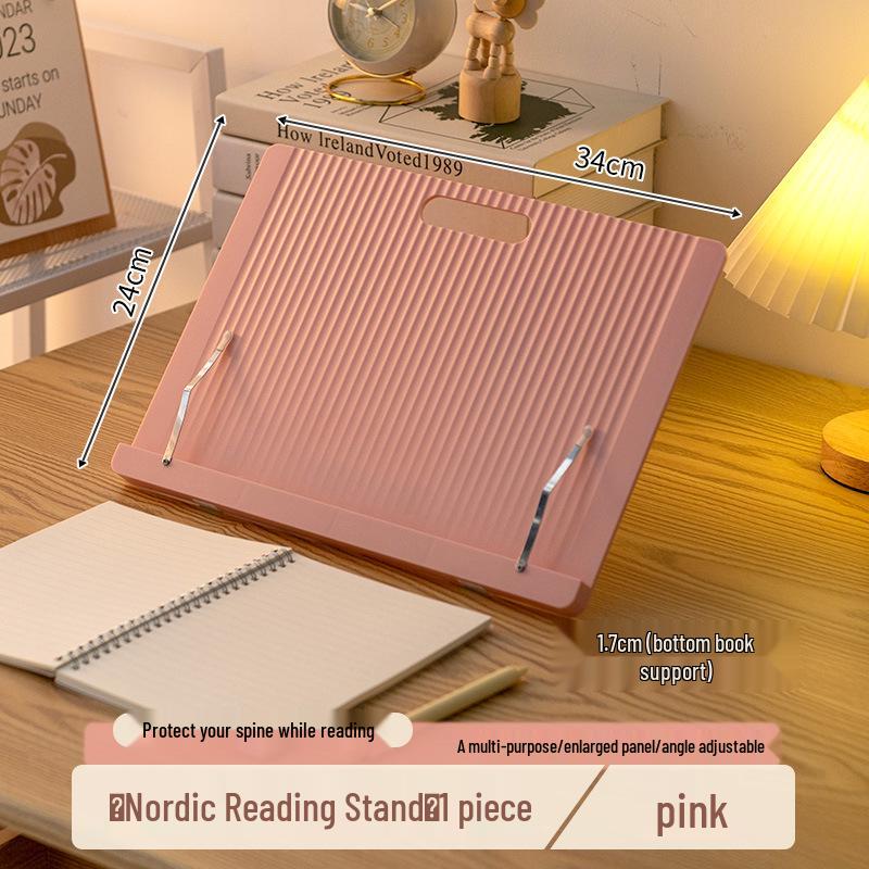 Adjustable Children s Book & Tablet Stand - Multifunctional Desktop Holder for Reading & Online Learning. розовый