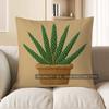 Home Decor Unique Fern Plant Design Throw Pillow Cover Pattern Cushion Cover Suitable For Sofa Bedroom Car Pillow Cover