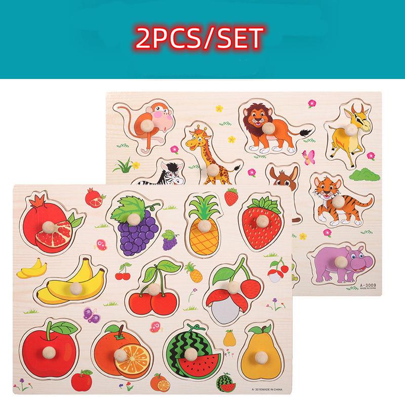 Montessori Baby Puzzle Educational Toys For Children Baby Game Puzzle Board Jigsaw Child Puzzle Wooden Puzzles For Kids 2 3 Year
