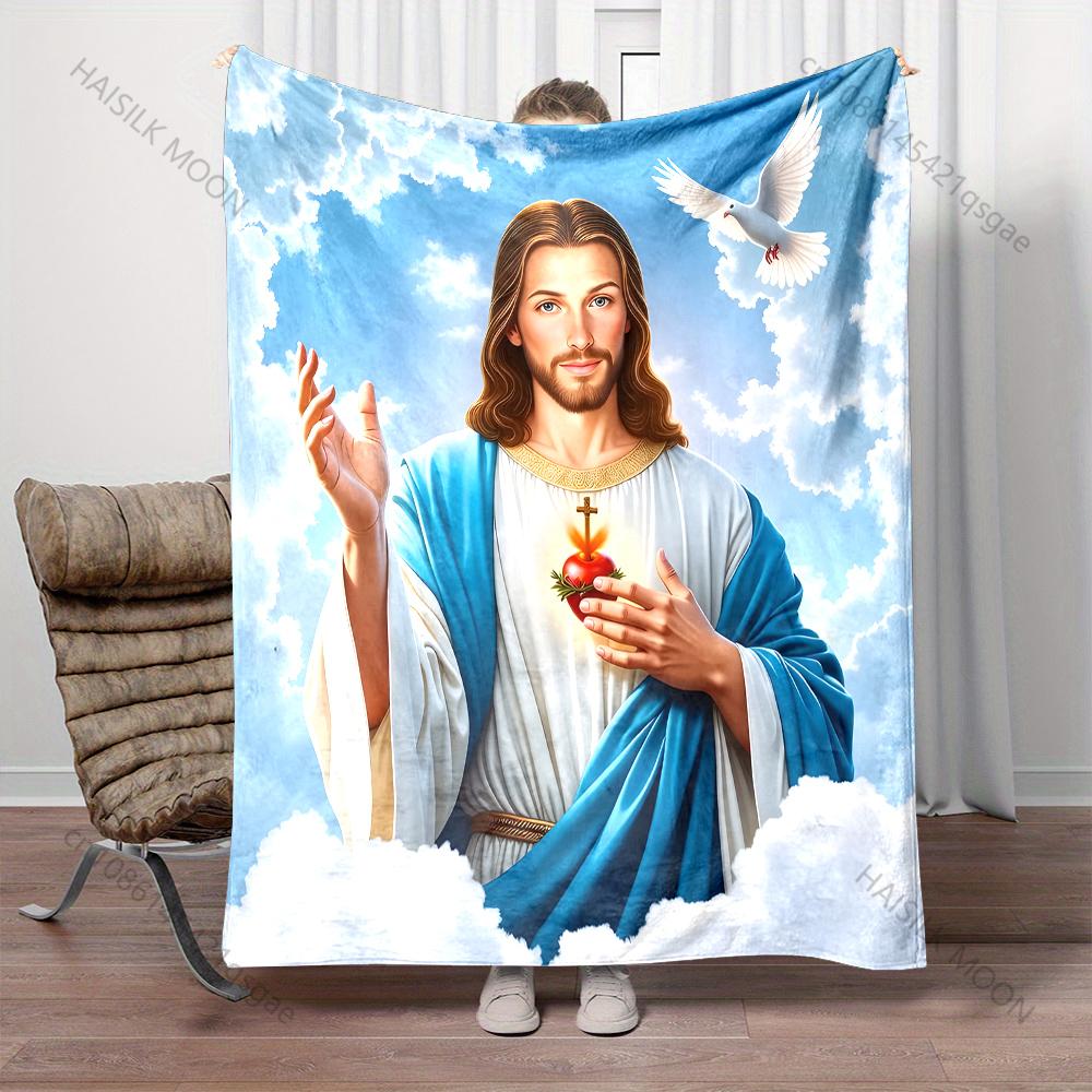 Jesus Weiße Taube Gläubiger Decke Warm Weich Flauschig Kinder Erwachsene Luxus Geschenke für Sofa Bett Zuhause Outdoor Reise Camping Decke