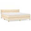 Maison Exclusive - Sommier à lattes de lit avec matelas Crème 180x200 cm Tissu
