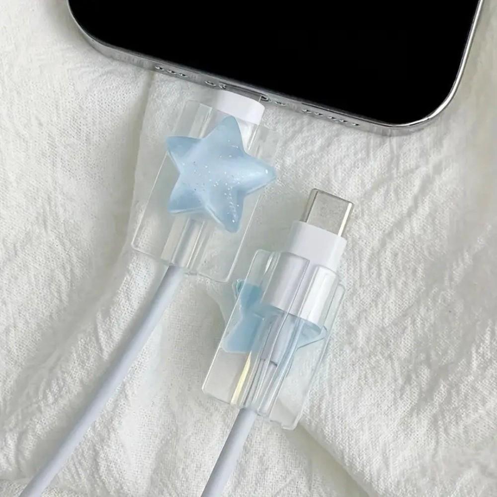 Korea Style 3D Ocean Stars Protector Cover Cute Portable Accessories Charging Cord Cover for Apple 18/20W Daily Organization