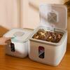 Recipiente Hermético para Armazenamento de Ração para Cães Porta-Ração para Animais de Estimação com Tampa Pop-Up à Prova de Umidade Recipiente para Armazenamento de Ração Seca com Anel de Silicone para Grãos Cereal Soja