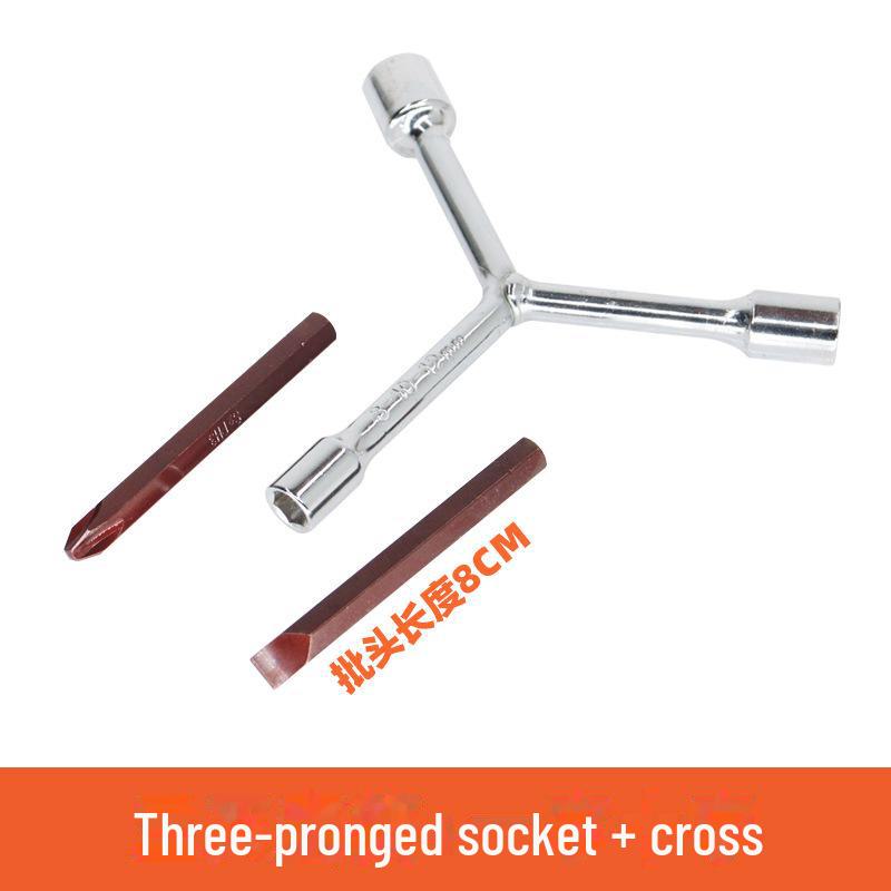 Automatic Washer Cleaning Tool: Three-Pronged Screwdriver & Wrench for Cylinder Screw Removal