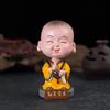 Ozdoby samochodowe żywiczne Uroczy potrząsający głową mnich Budda Figurka dekoracja samochodowa Wnętrze samochodu Akcesoria do dekoracji deski rozdzielczej