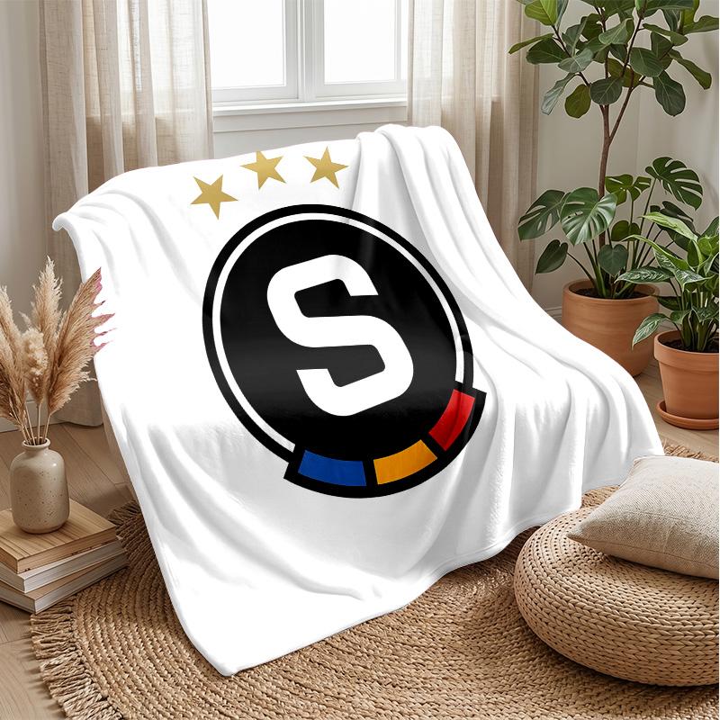 Sparta Prague Theme Blanket Soft Flannel Fleece Blanket Warm Lightweight Throw Blanket for Home Sofa Bed