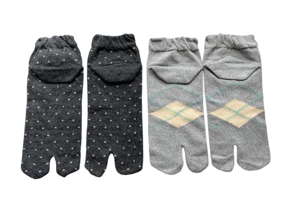 Eden Japan Tabi Cute Cotton Loose Elastic Sizes Set of 5 of your B05 Women's Socks, Pattern, Blend, Heel, Cuff, 23-25cm, (Pattern choice)