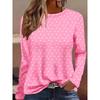 Women's Fashion Casual 3D Print Crew Neck Long Sleeve T-Shirt