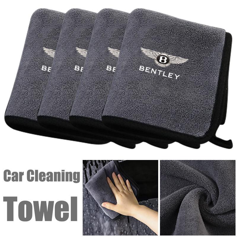 Car Bentley LOGO Durable Suede Fleece Microfiber Wash Sucking Absorbent Cotton Towel Cleaning Drying Rag Cloth Accessories