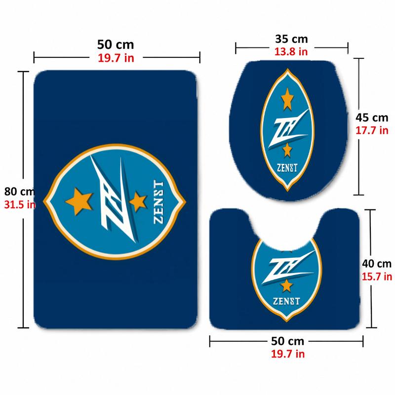Zenit (17)Flannel Toilet 3 Piece Set Soft Bathroom Rug Non-Slip Toilet Seat Cover Bathroom Home Decor