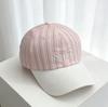 Spring and Summer Couple Hat Female Contrasting Stripes Letter Embroidery Baseball Cap Casual Versatile Visor Cap Cap