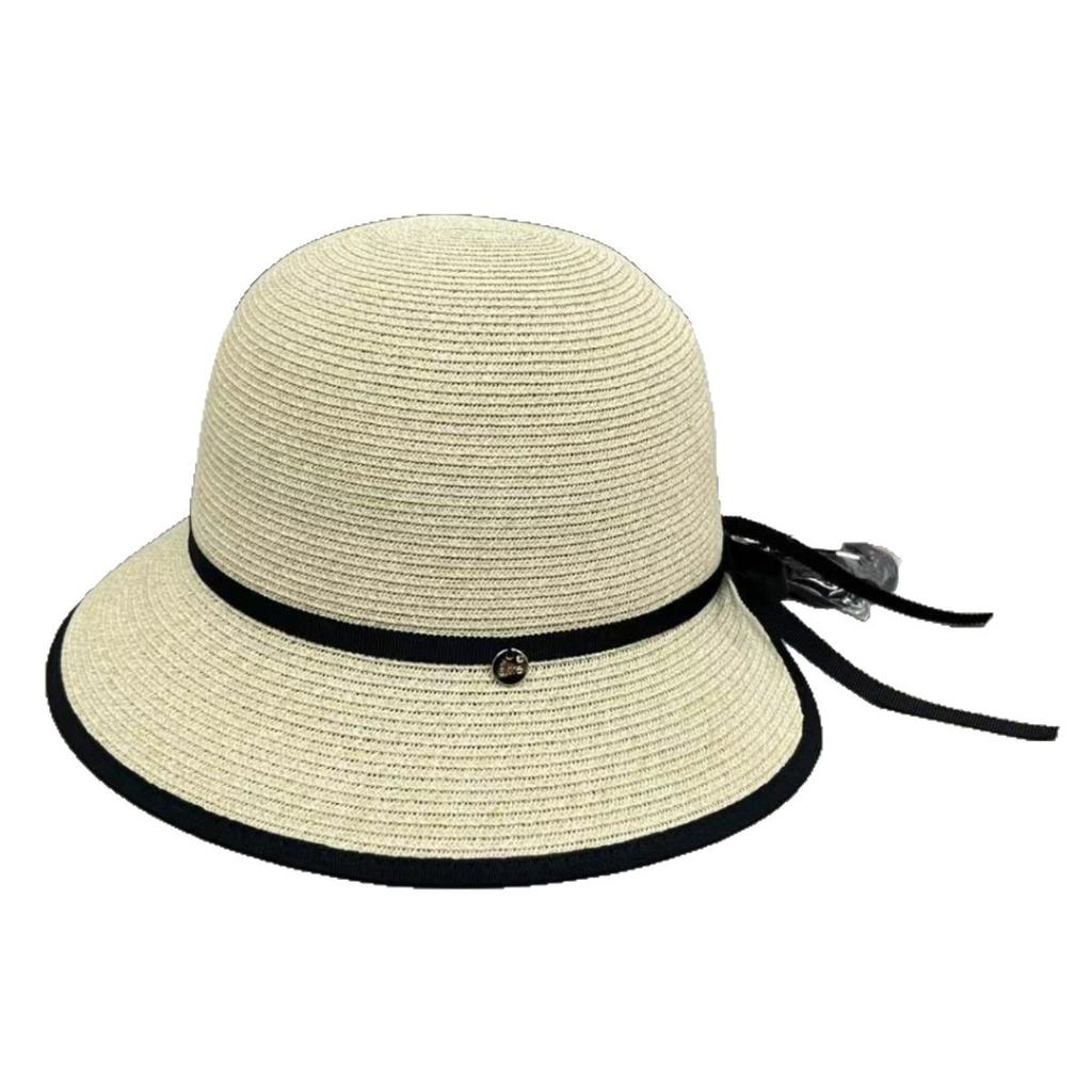 Straw hat women's seaside sunshade sunscreen hat foldable slit sun hat summer travel UV protection basin hat