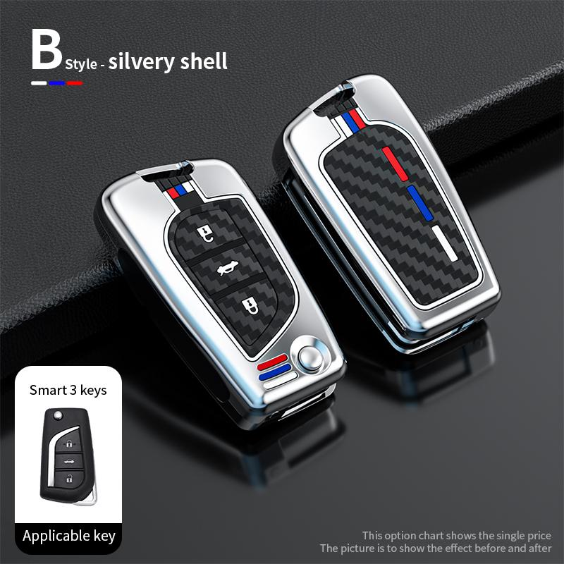 Zinc Alloy Car Remote Key Case Full Cover Holder for Toyota Auris Corolla Reiz Avensis Verso Yaris Aygo Rav4 Scion TC IM 2015